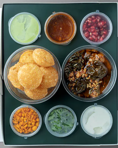 Pani puri grape leaves